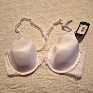 Maidenform wonen's 34C white racerback, smoothing, smartzone shape & support NEW